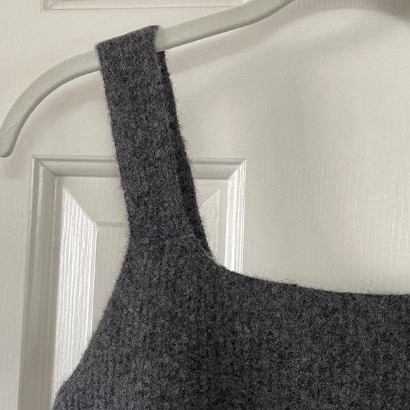Everlane The Cozy Stretch Tank Top Heathered Charcoal Size Medium - Picture 5 of 7